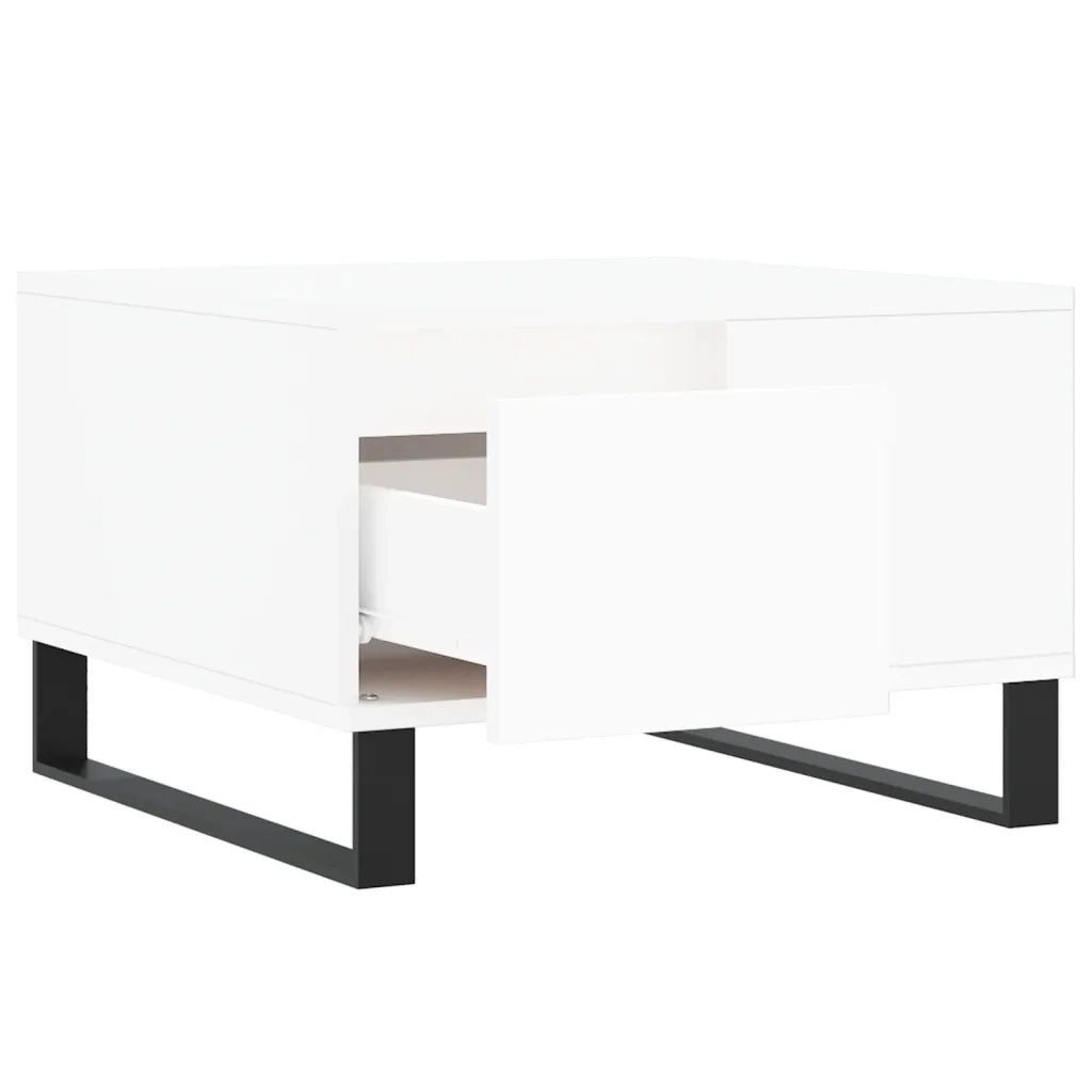 Tavolino da Salotto Bianco 55x55x36,5 cm in Legno Multistrato 830764