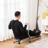 Vogatore Pieghevole, 4 Livelli di Resistenza e Display, Acciaio e ABS, 129x70x70 cm