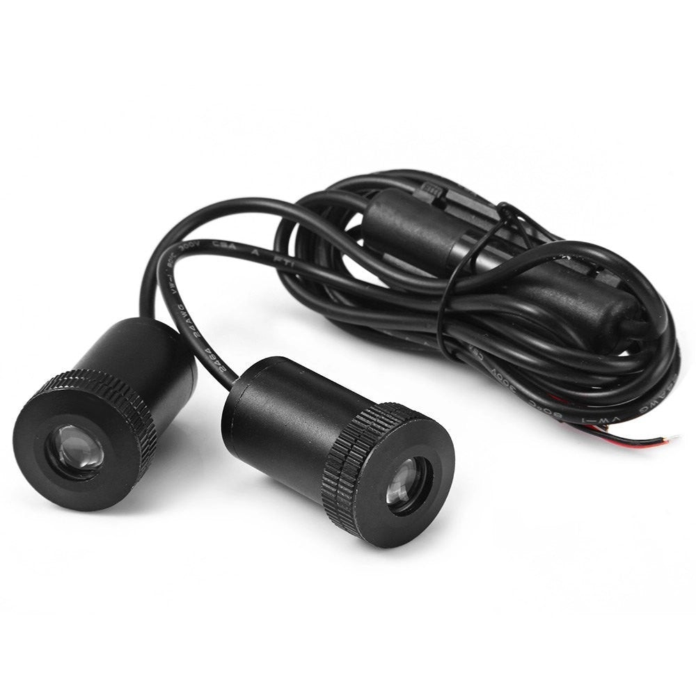 Trade Shop - Coppia Faretti A Led Cortesia Sottoporta Per Auto Luci Led Proiettore Logo -