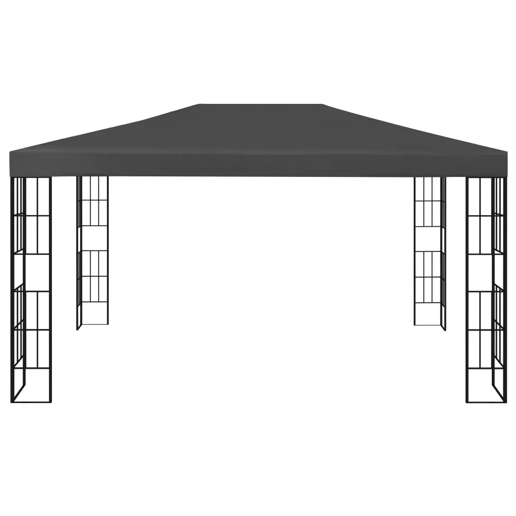 Gazebo | Pergolato con Stringa di Luci LED 3x4 m Antracite
