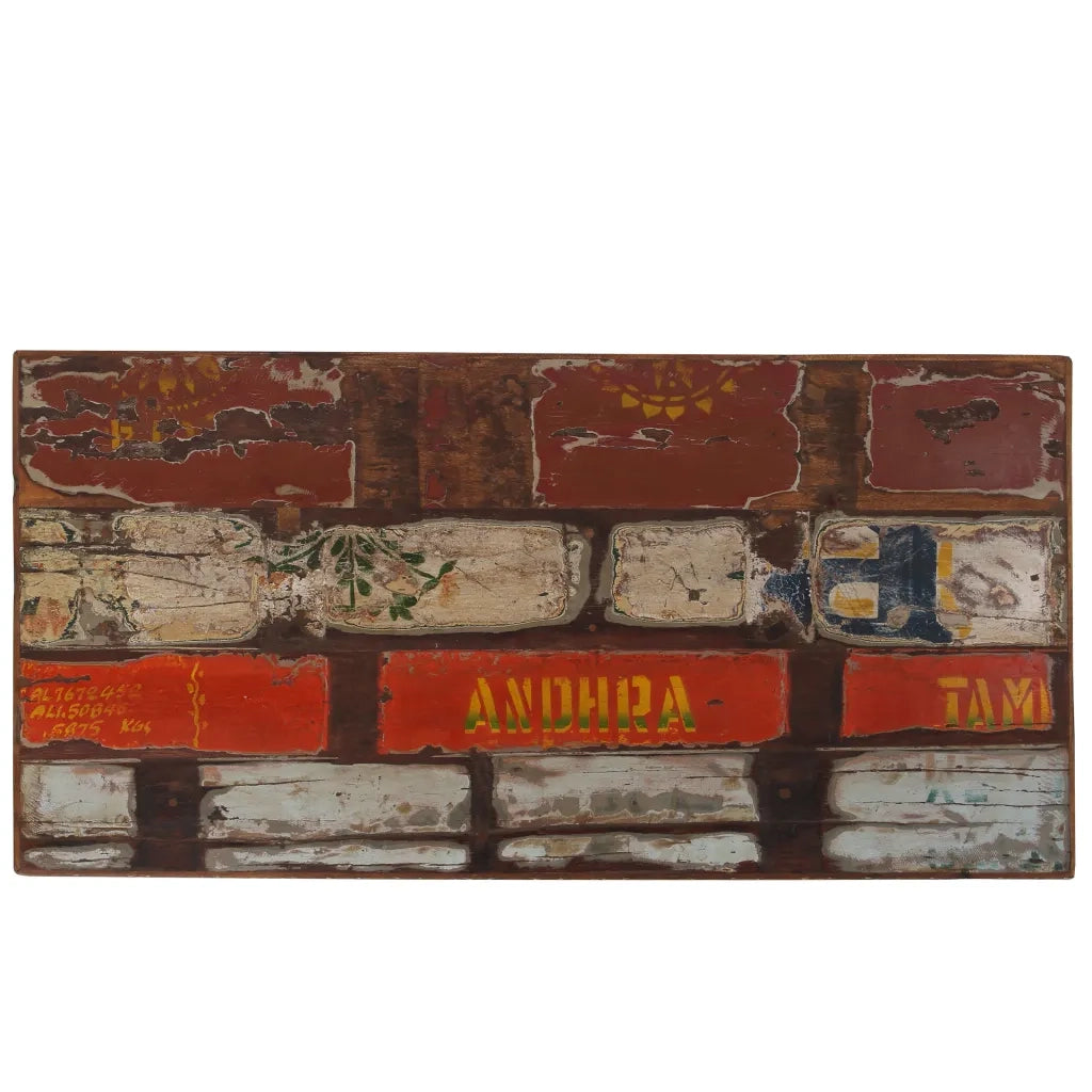 Set da Bar 5 pz in Legno Massello di Recupero Multicolore 245399