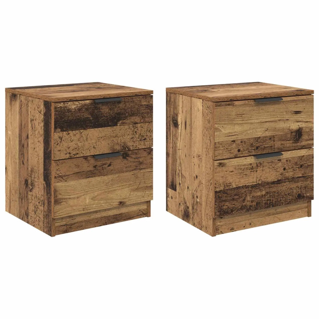 Armadio da Notte 2 pcs Legno vecchio 45 x 39 x 50cm