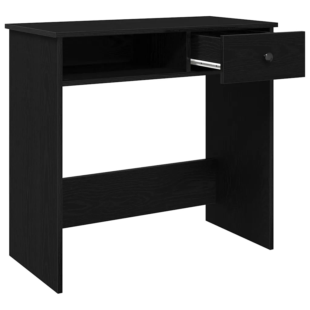 Scrivania Nera 80x40x75 cm in Legno Multistrato