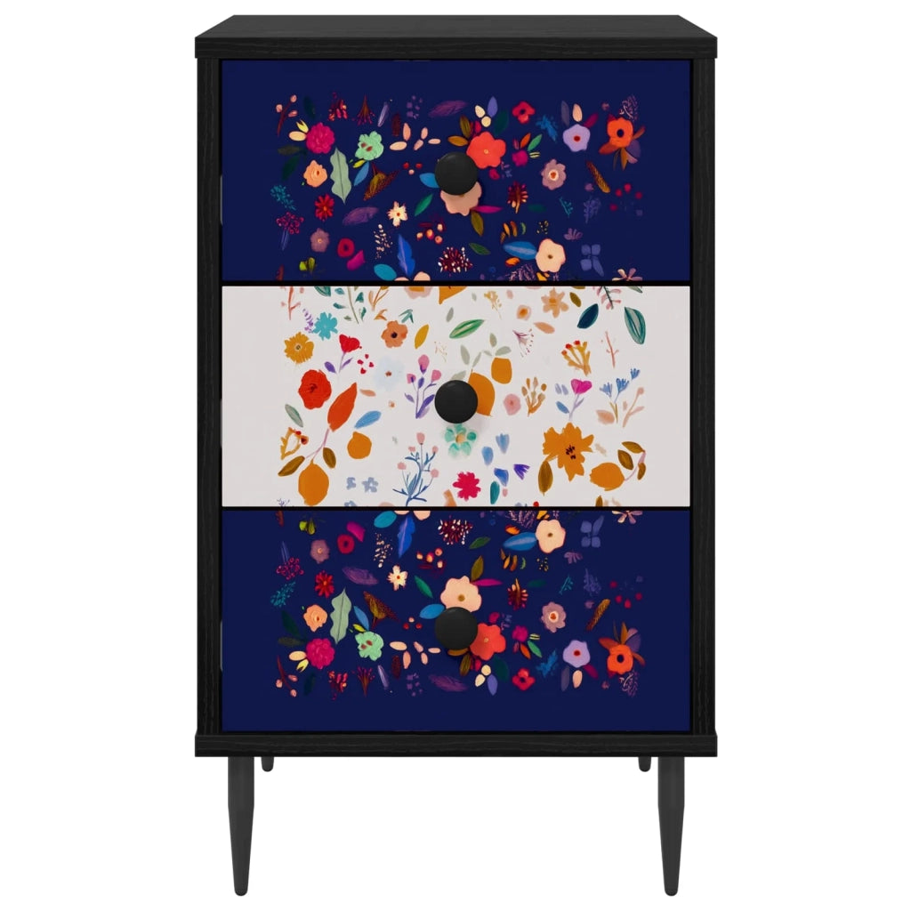 Armadio da Notte MAINZ 2 pz Rovere Nero 36 x 33 x 61 cm 8007340