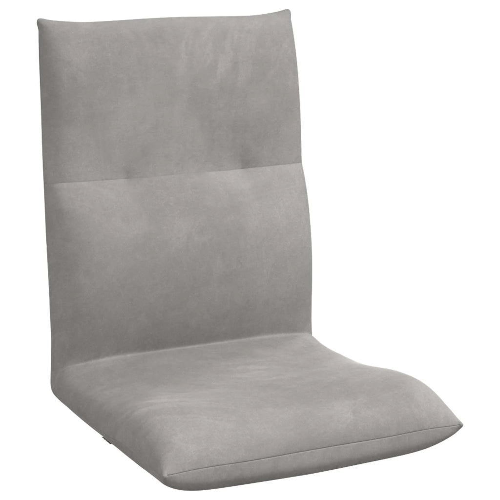 Sedia da Pavimento Grigio chiaro 46 x 50 x 61 cm Velluto 42028174