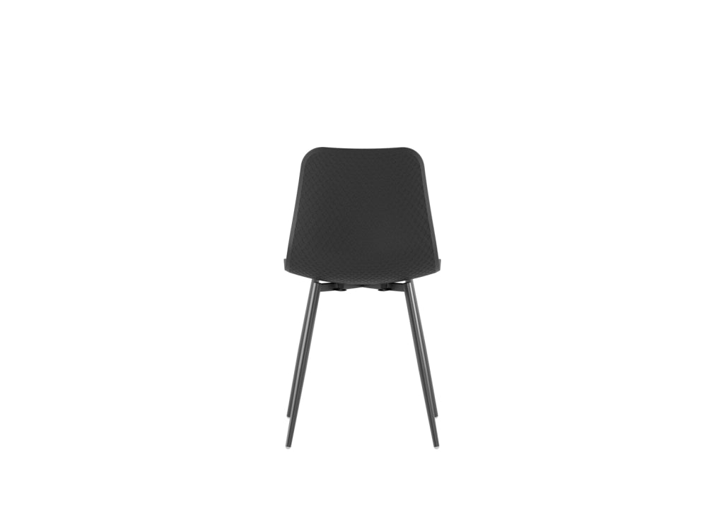 Set 4 Sedie Cover 50x58x85 cm in Polipropilene Nero
