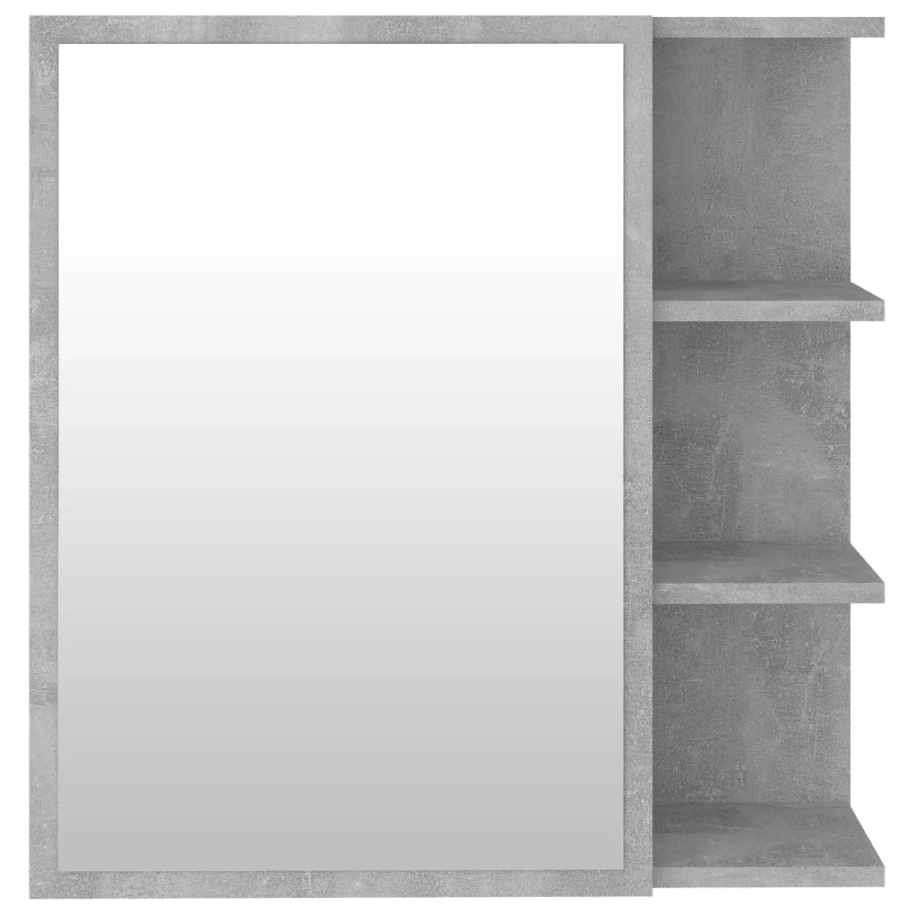 Mobile Bagno | Armadio da bagno Specchio Grigio Cemento 62,5x20,5x64cm Multistrato