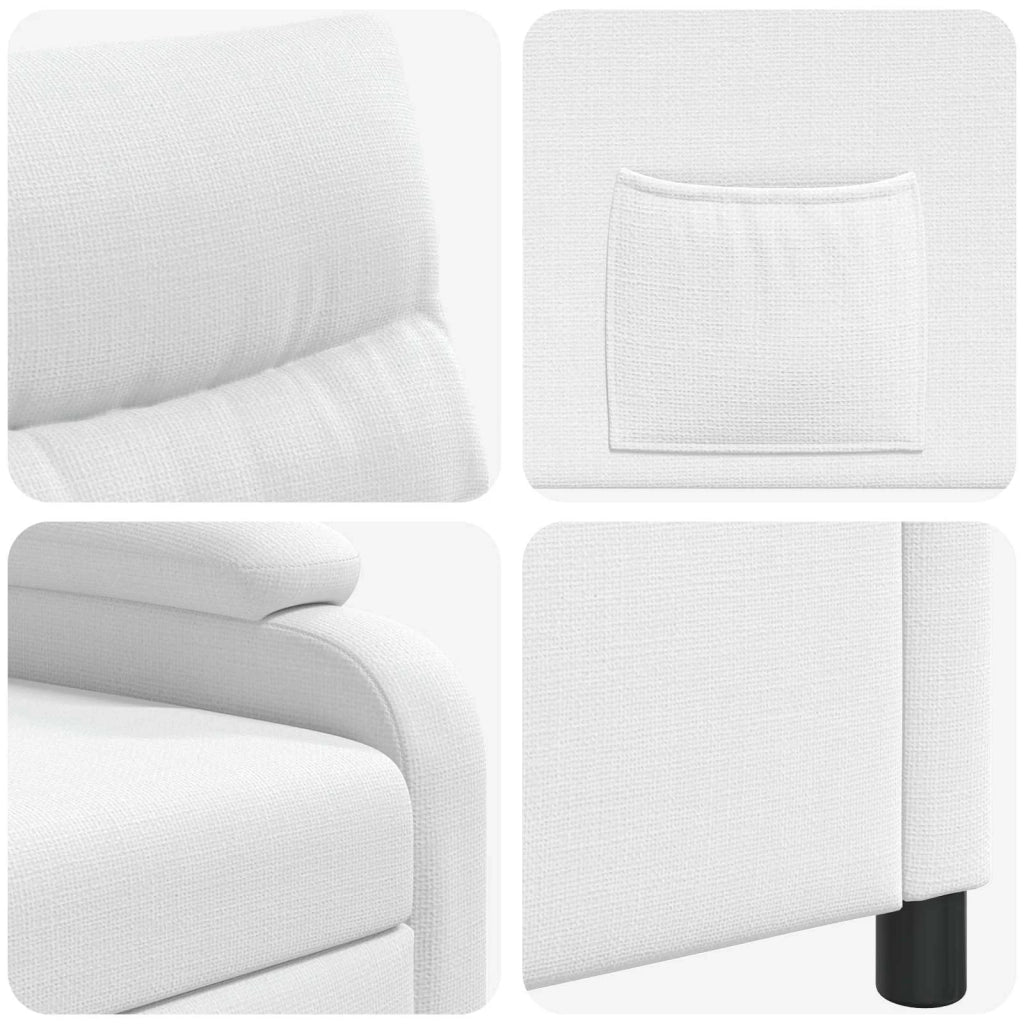 Divano Sedia-Poltrona reclinabile Bianco Tessuto 213369