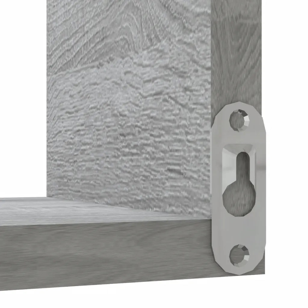 2 pz Scaffale Parete | Ripiano a parete | Mensola a parete Angolo Grigio Sonoma 40x40x50cm Multistrato