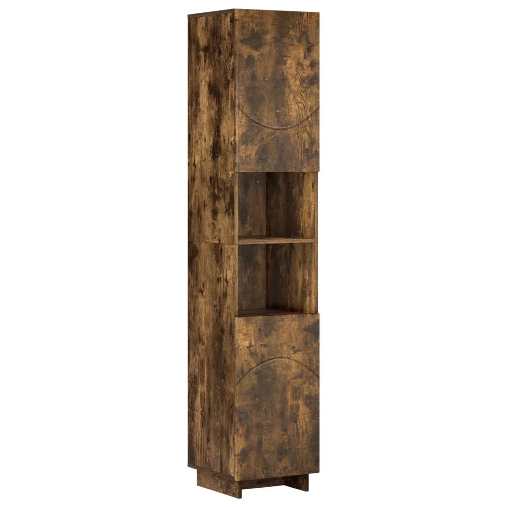 Set mobili da bagno 3 pz Rovere Fumo Legno ingegnerizzato 3433060