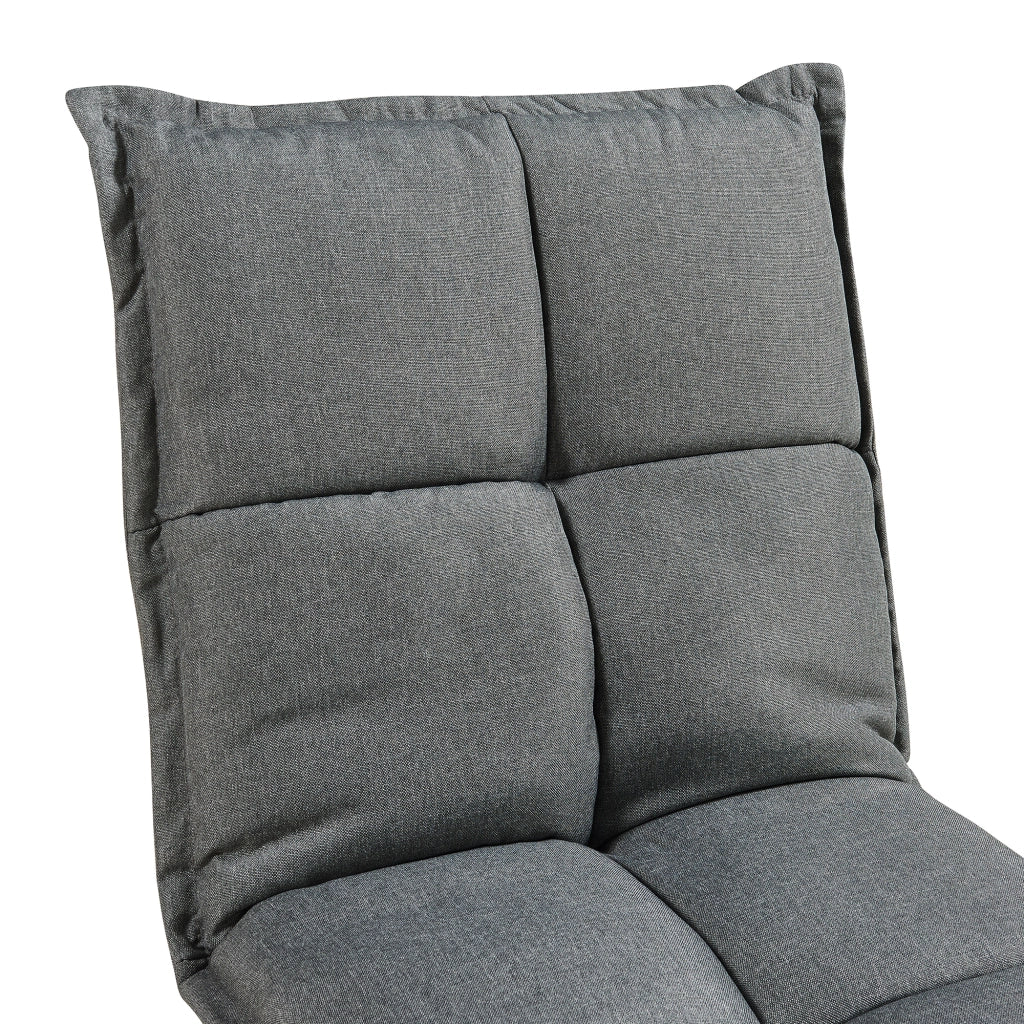 Set di 2 Sedie da Pavimento Deinze con Schienale Regolabile - Grigio Scuro [en.casa]