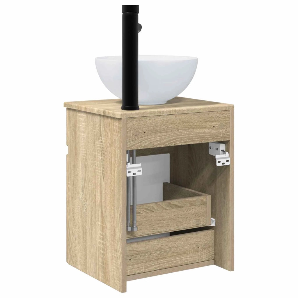 Mobile lavabo da parete Rovere Sonoma 39 x 35 x 63 cm 890544