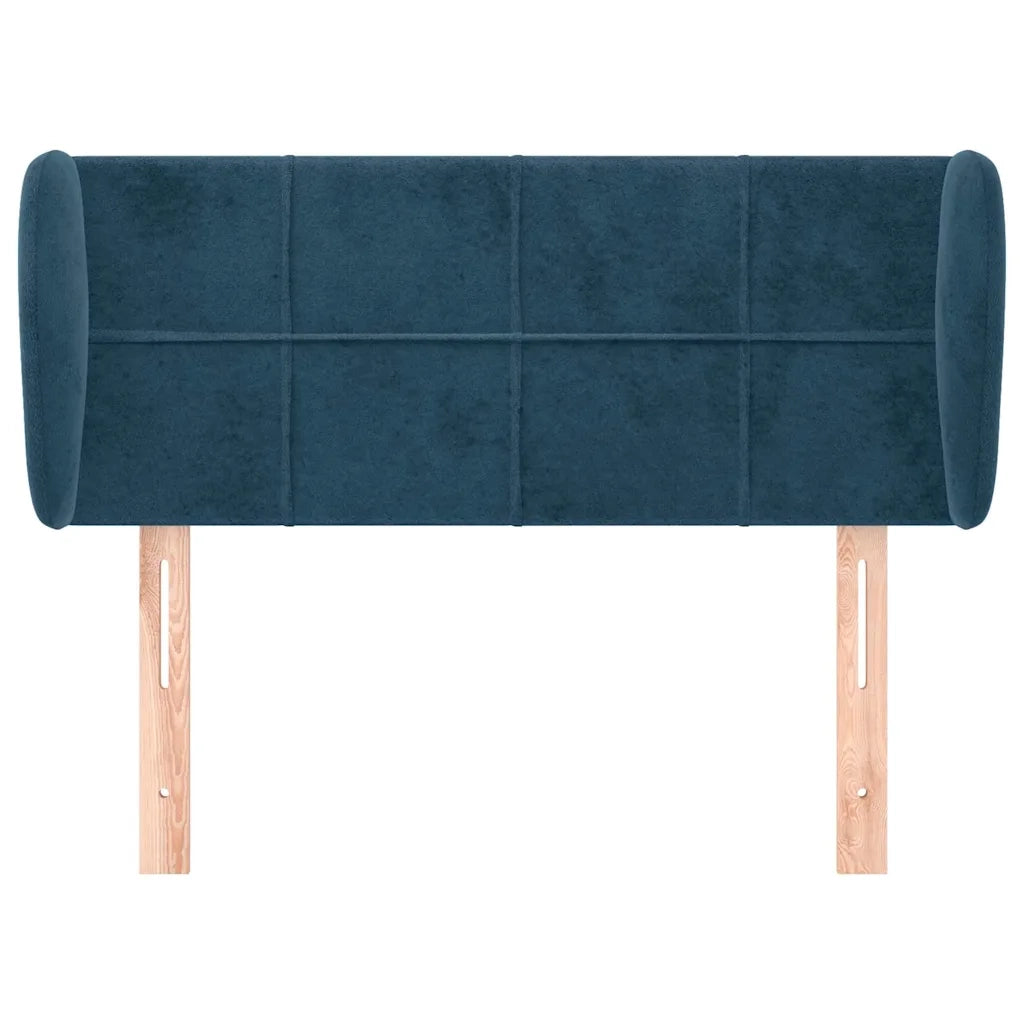 Testiera ad Orecchio Blu Scuro 103x23x78/88 cm in Velluto cod mxl 65711