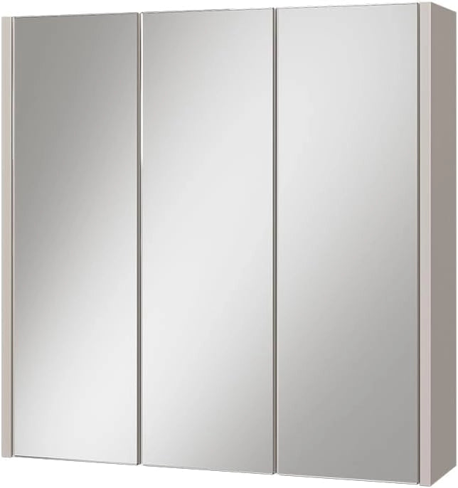 Specchio contenitore bagno Majest, Cachemire, 67.4 x 68 cm con 3 porte a specchio