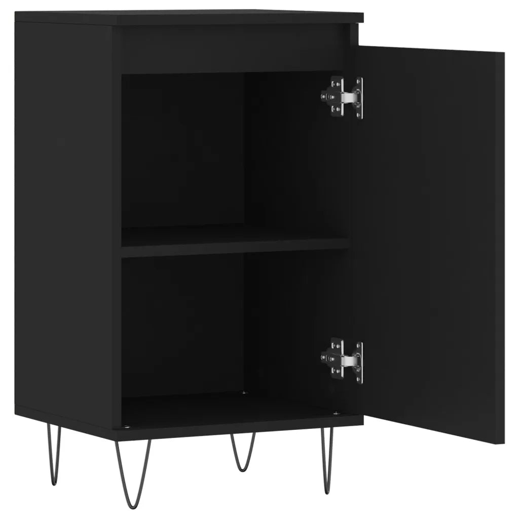 Credenze 2 pz Nere 40x35x70 cm in Legno Multistrato 831055