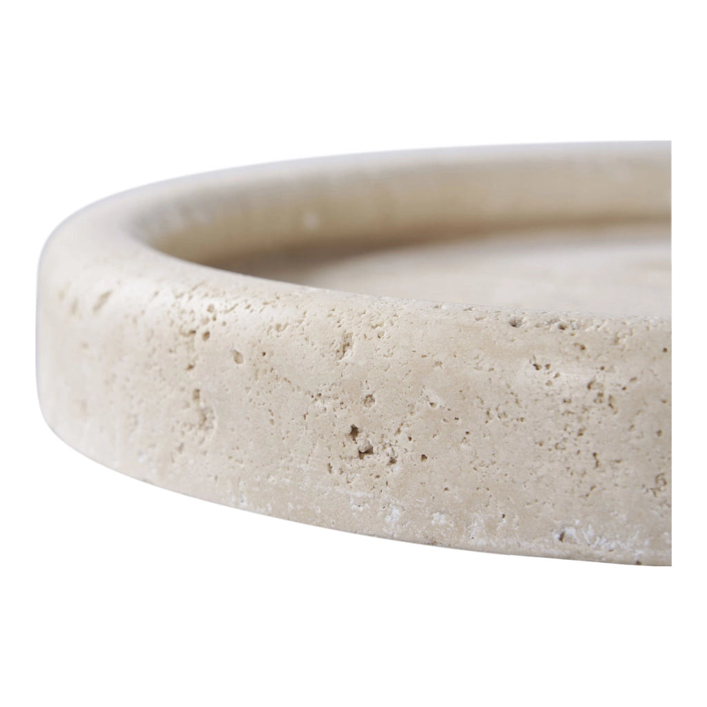 Vassoio Bruce, Beige, Travertino, 25,5x25,5x2,5 cm