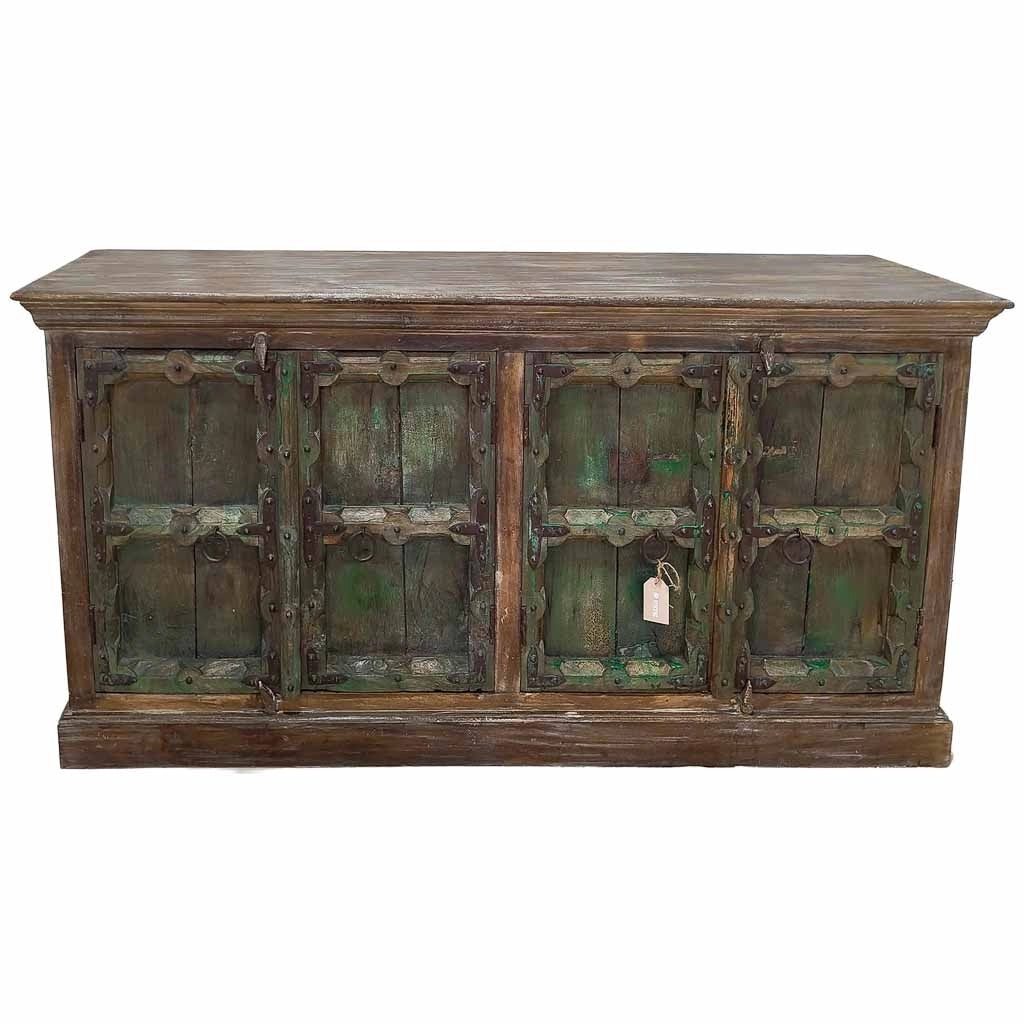 Credenza in legno artigianale 191x44x90h marrone