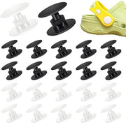 Viti di sostituzione in plastica per sandali - 20 pezzi - 16 x 13 x 115 mm - viti push-in per gancio scarpa - chiusura (nero/bianco)