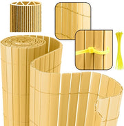 Schermo per esterno 1,6x3m a forma di V per separazione di giardino e protezione di balcone resistente al vento e al tempo, UV resistente per giardino e terrazza, in PVC