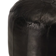 Pouf Nero 40x35 cm in Vera Pelle di Capra 248131