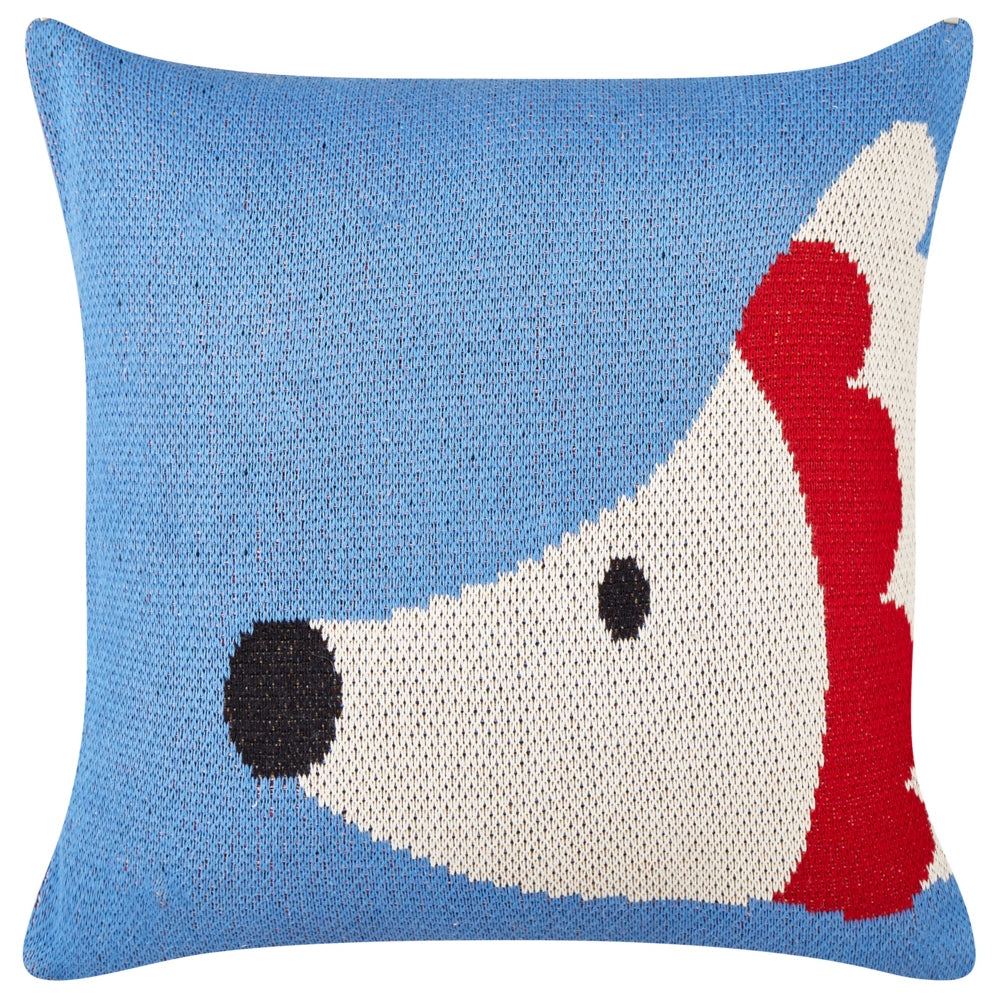Set di 2 cuscini decorativi per bambini in cotone blu 45 x 45 cm con motivo a riccio Accessorio per la camera da letto dei bambini