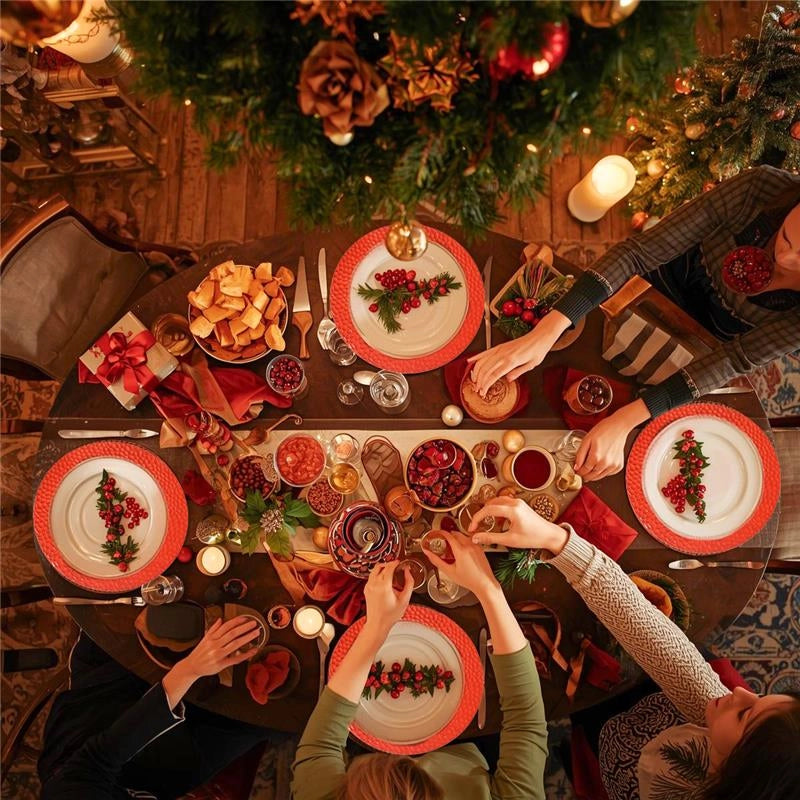 MA MAISON SET 6PZ SOTTOPIATTO CRUMBLE COLORE ROSSO - DIAMETRO 33 CM