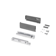 Cassetto esterno Protone 30kg, guide di estrazione totale con una chiusura soft, altezza 93mm, profondità 300mm, Acciaio