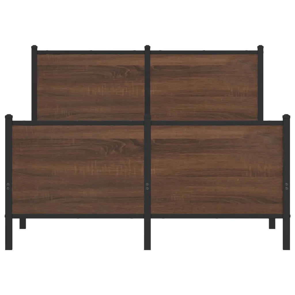 Giroletto senza Materasso in Metallo Rovere Marrone 120x190 cm 4007780