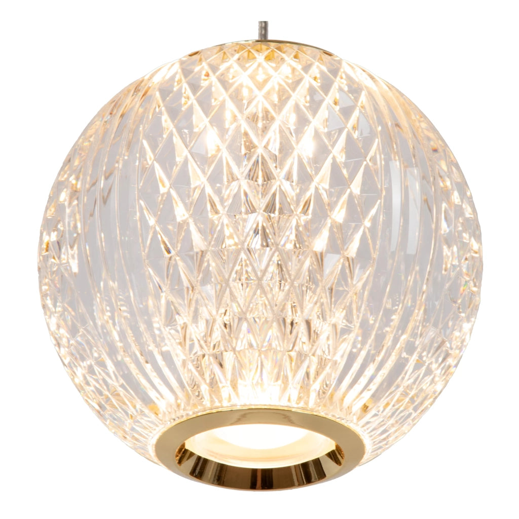 Lampada sospensione Cintra 3 sfere oro LED12,6W Lucide