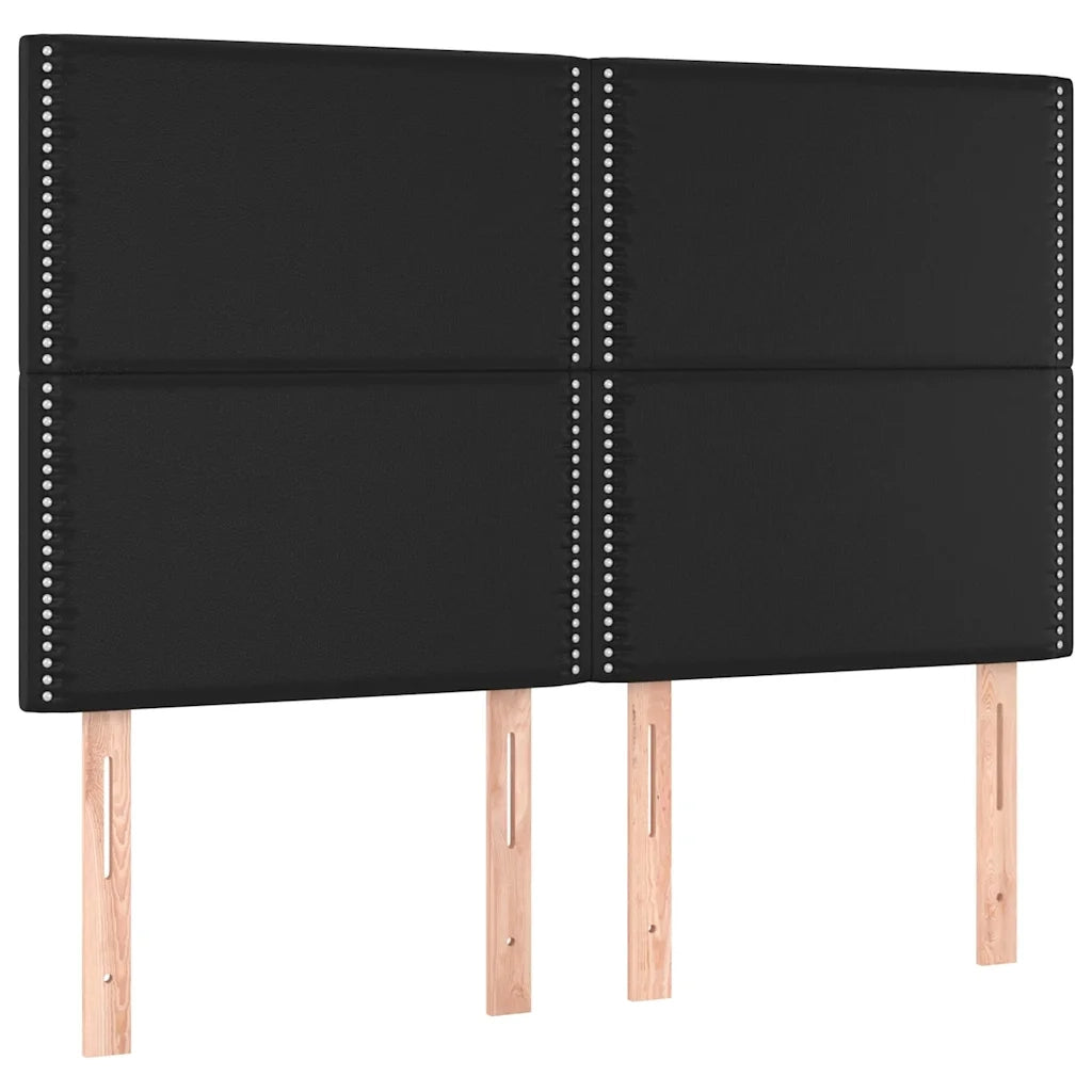 Giroletto a Molle con Materasso Nero 140x200 cm in Similpelle 3132441