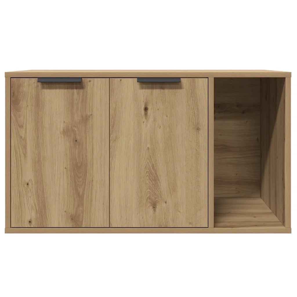 Recinto Lettiera Rovere Artigianale 80x50x45 cm in Truciolato 857741