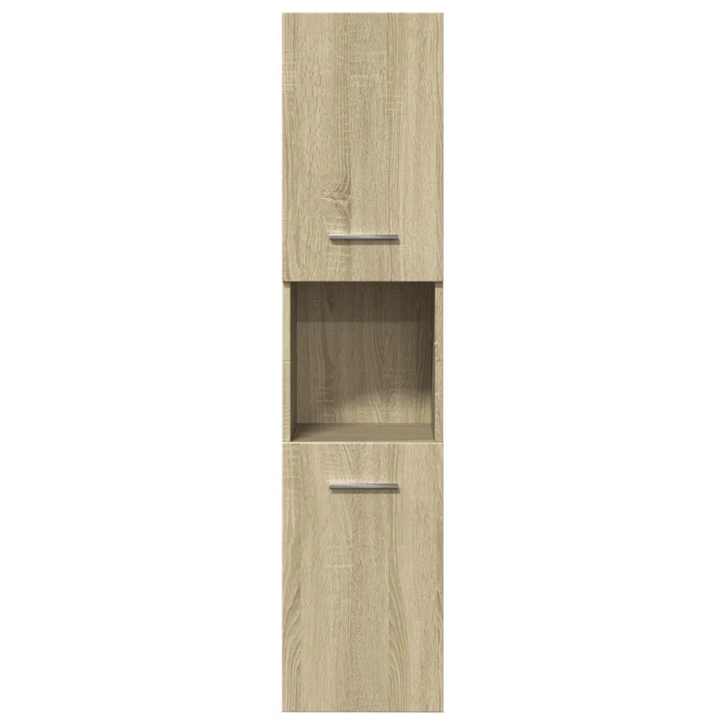 Set Mobili da Bagno 4 pz Rovere Sonoma in Legno Multistrato 3325005