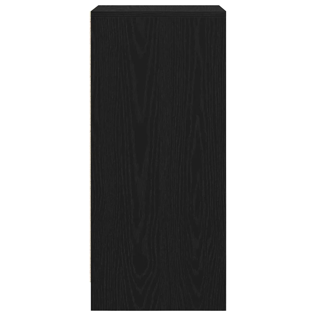 Elegante scarpiera con 1 anta e 4 ripiani 29,5 x 34 x 76 cm legno composito nero 02_0051761