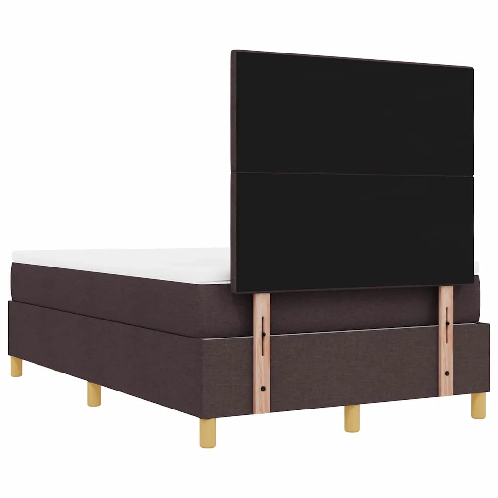 Letto a molle con testiera Marrone scuro 200 x 120 cm Tessuto 3344292