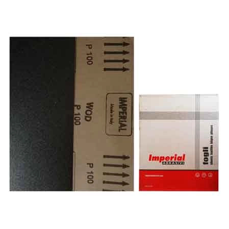 FOGLIO ABRASIVO 'WOD' Grana 220 - mm 230x280 - 100 pezzi- IMPERIAL ABRASIVI
