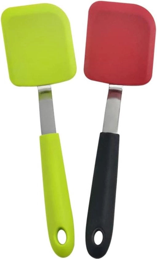 Manico in Acciaio Inox Spatola in Silicone - Mini - Set da 2