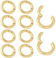 Kit per creare anelli di chiave 10 pezzi - Clip rotondo per musketon - Clip metallico - Hanger per chiavi - Articoli da collezione - Fai da te