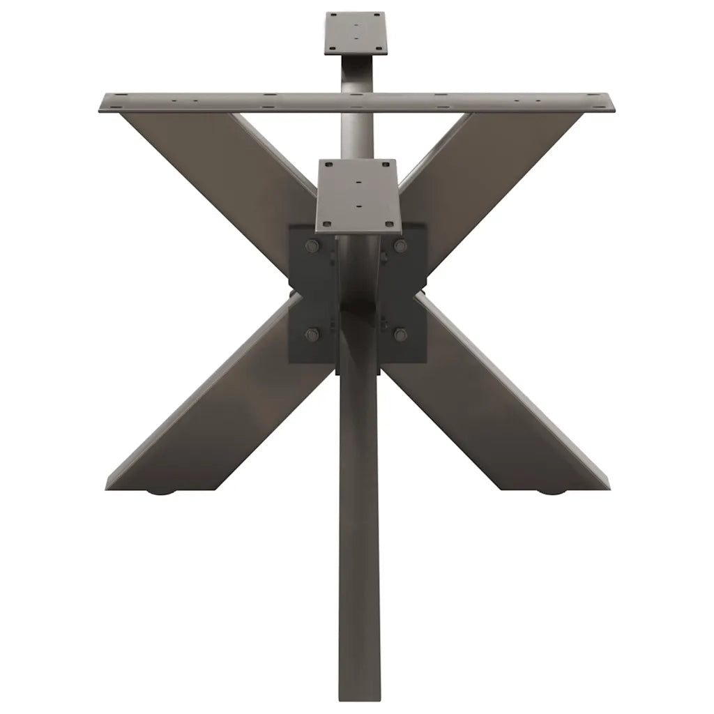 Gamba per tavolino da caffè a forma di ragno nera 98x58x(42-43) cm in acciaio 4013111