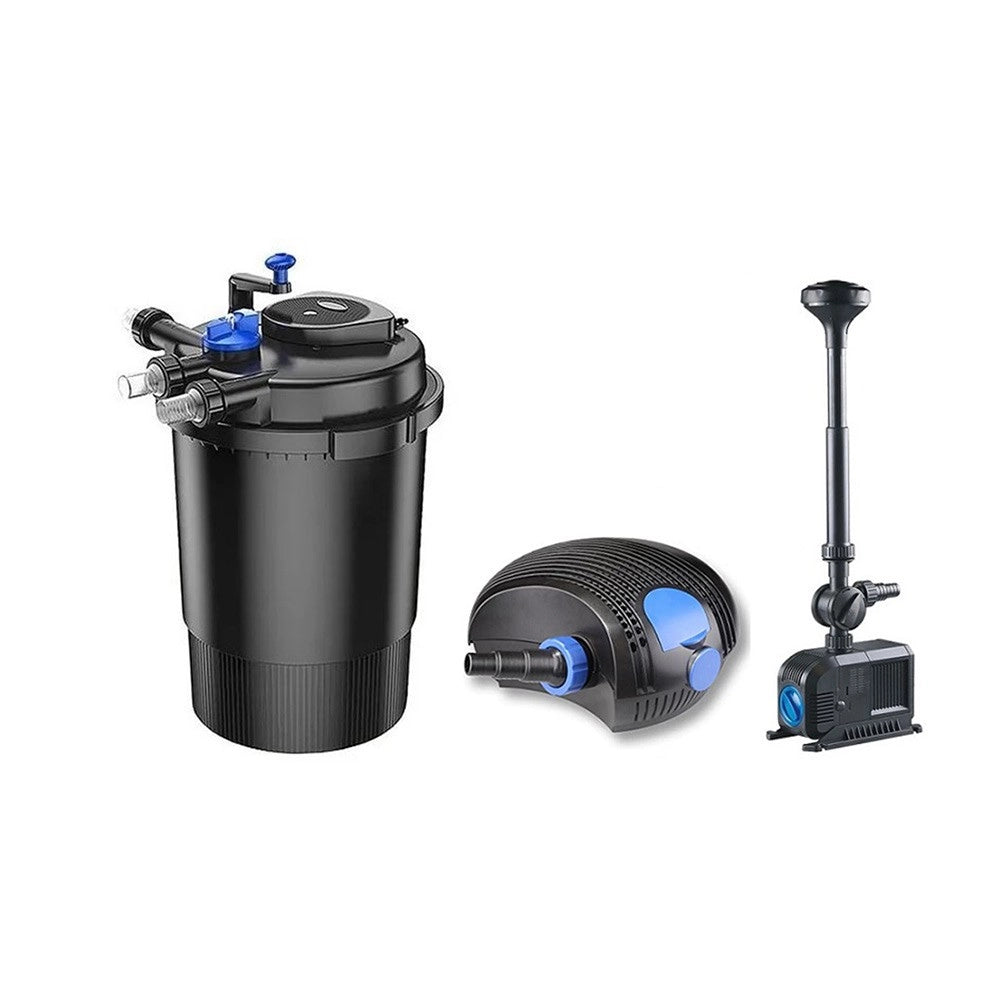 SunSun Kit PRO CPF fino a 10000 litri con filtro pressurizzato, UV-C, pompa professionale e giochi d'acqua