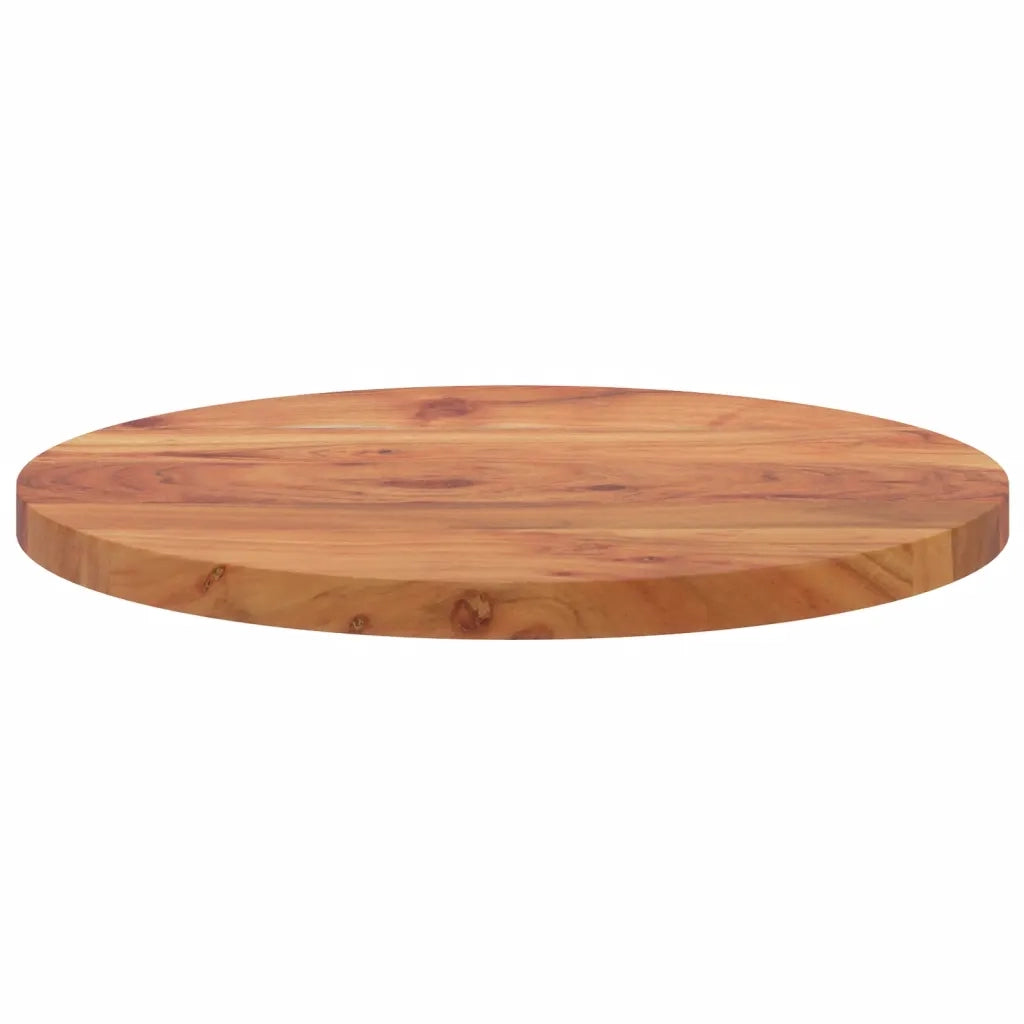 Piano per Tavolo Ø50x3,8 cm Rotondo in Legno Massello di Acacia 370049
