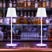 ZMH Lampada da tavolo LED wireless set 2 pezzi bianca RGB 2600mAh touch ricaricabile USB dimmerabile per camera letto