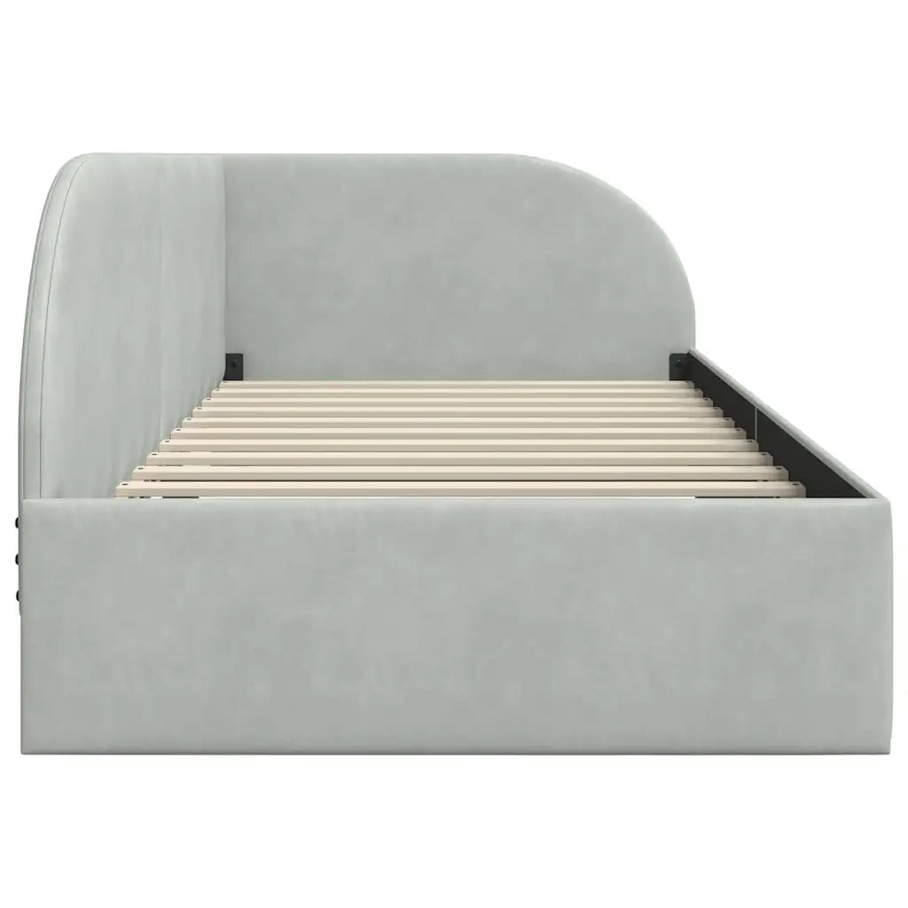 Cornice del letto ad angolo Grigio chiaro 90 cm x 200 cm