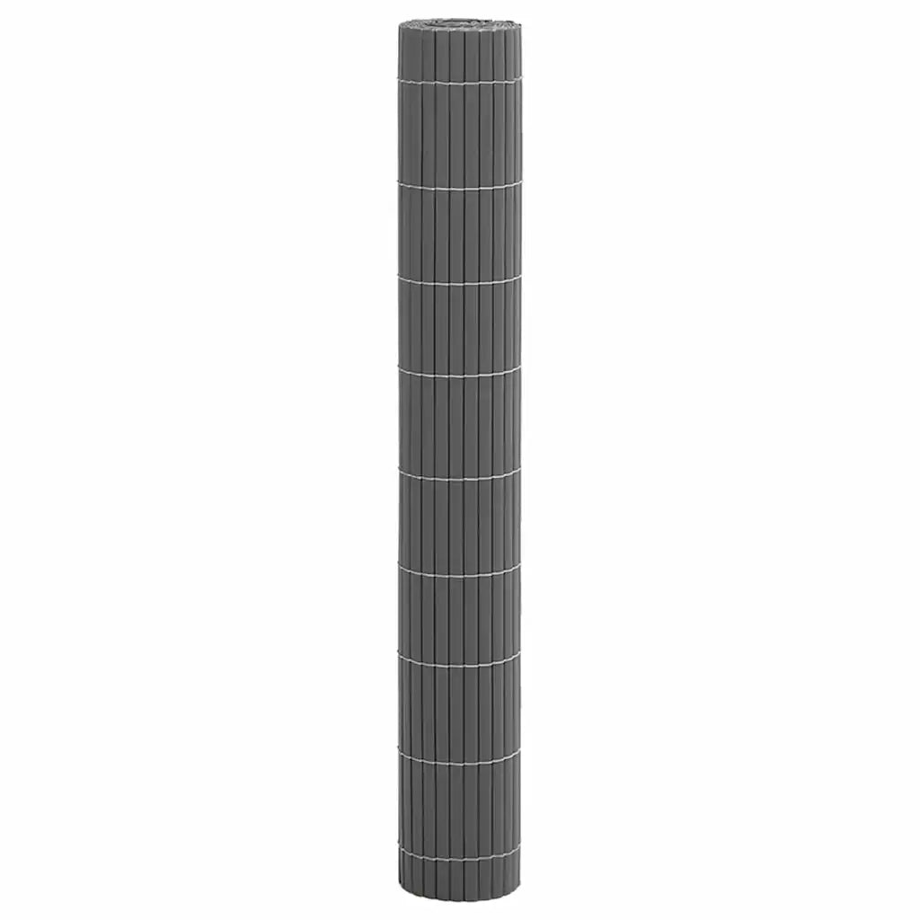 Recinzione da Giardino Bifacciale Grigia 1,8x5 m in PVC