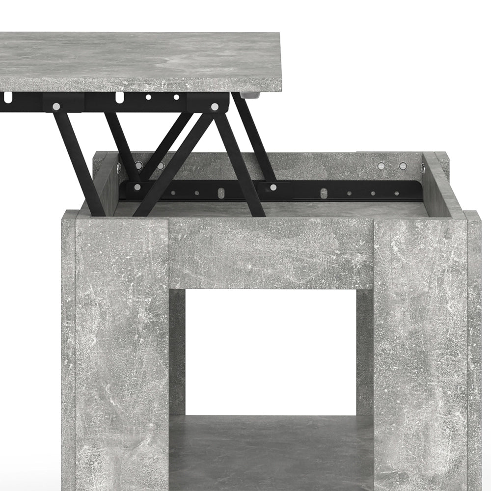 Vicco Tavolino soggiorno Calcestruzzo 100 x 50 cm con funzione di sollevamento