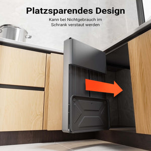 Stufa a gas infrarossi 4,2K W, pieghevole, con rotelle, 3 livelli di potenza, con ODS