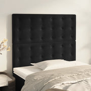 Testiera Nera 80x5x118/128 cm Velluto 3116798