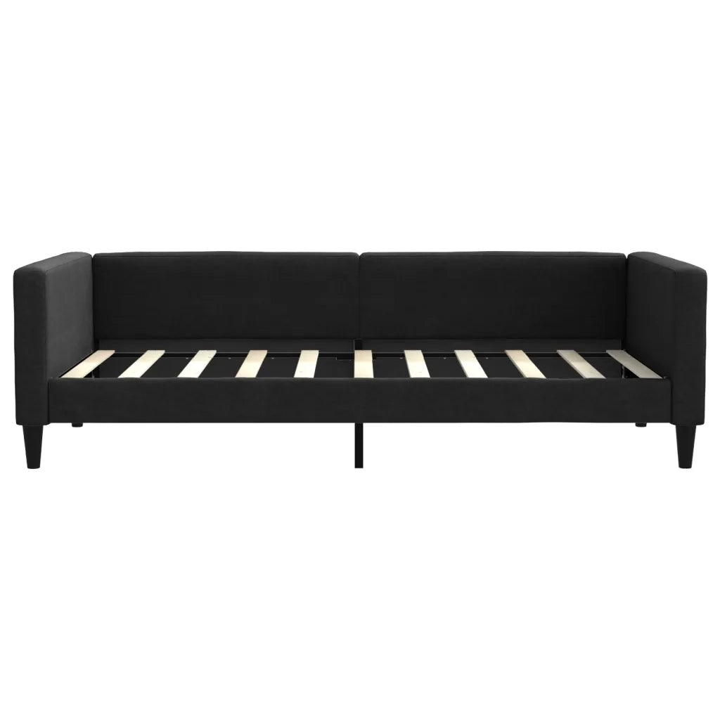 Letto da Giorno Nero 90x190 cm in Tessuto 353995
