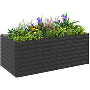 Fioriera Rialzata Rettangolare per Esterno ¨C zephmum ¨C Grigio 160x80x60 cm
