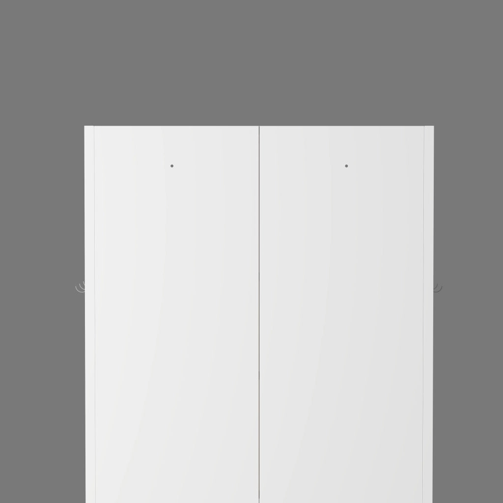 Credenza da cucina con 2 ripiani regolabili e ganci esterni - per cucina - in metallo - bianco