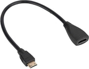 Adattatore HDMI femminile a Mini HDMI maschile cavo convertitore 1080P 3D alta velocità cavo HDMI estensore supporto per risoluzione 1080p - nero - adattatore HDMI 4K.